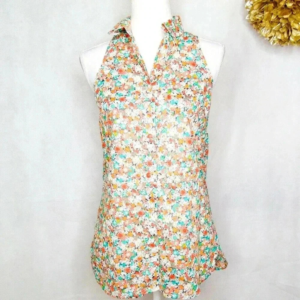 Bcbgeneration Button Front Shirt  Floral XS